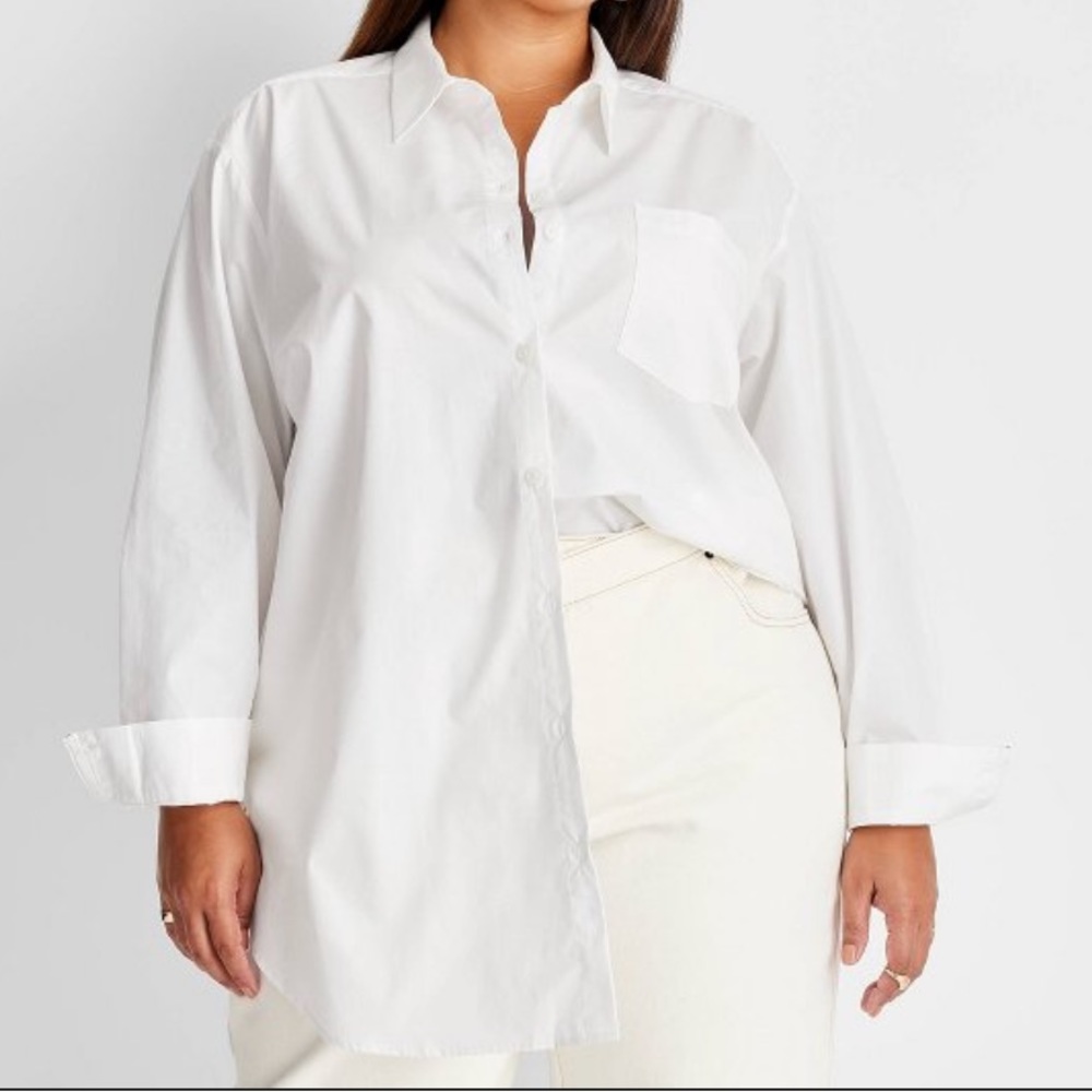 Women's Long Sleeve Button-Down Shirt Future Collective with Kahlana - Picture 1 of 6